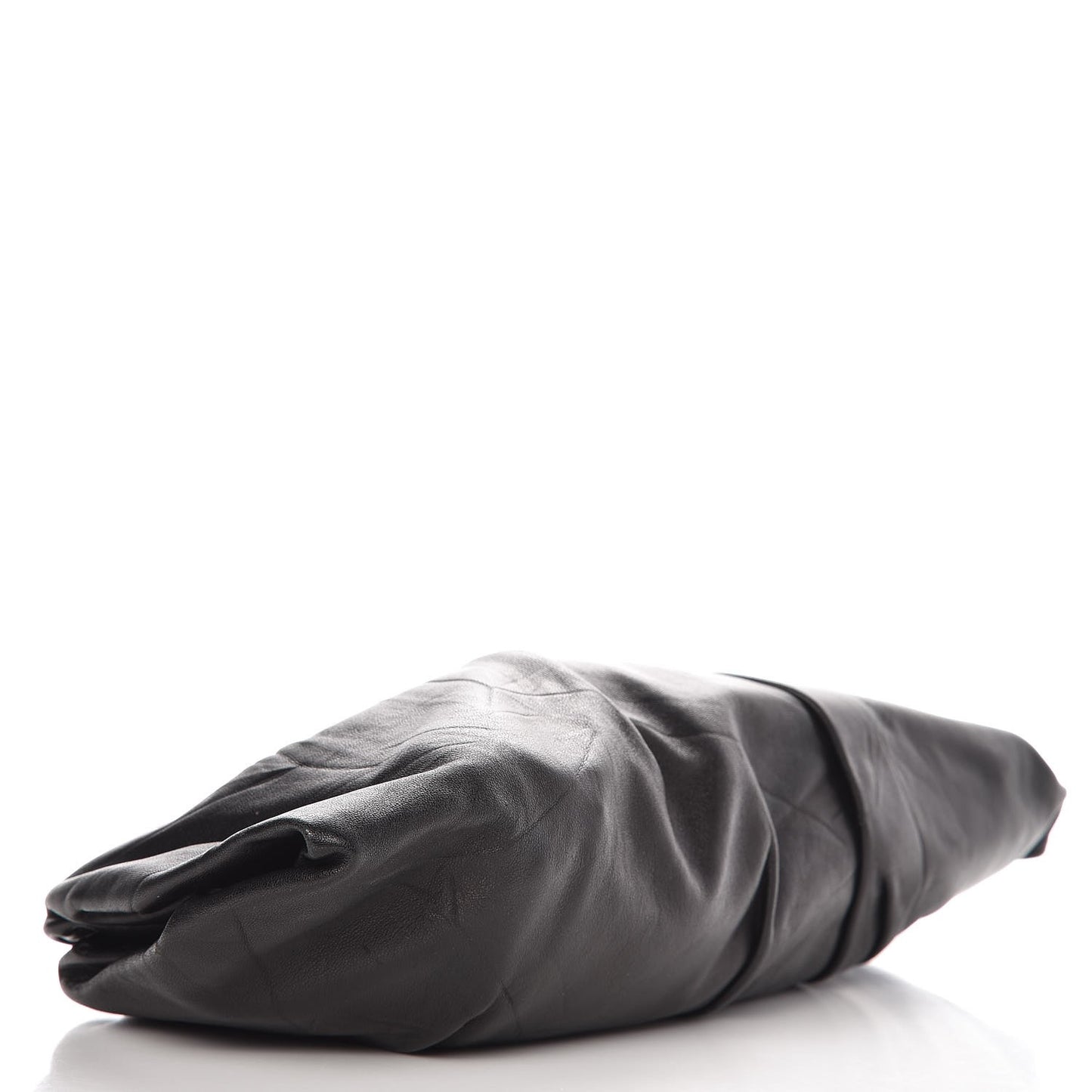 Nappa Pleated Clutch Nero Black