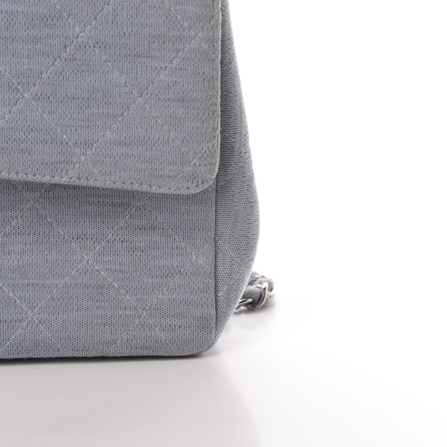 Jersey Quilted Medium Single Flap Blue