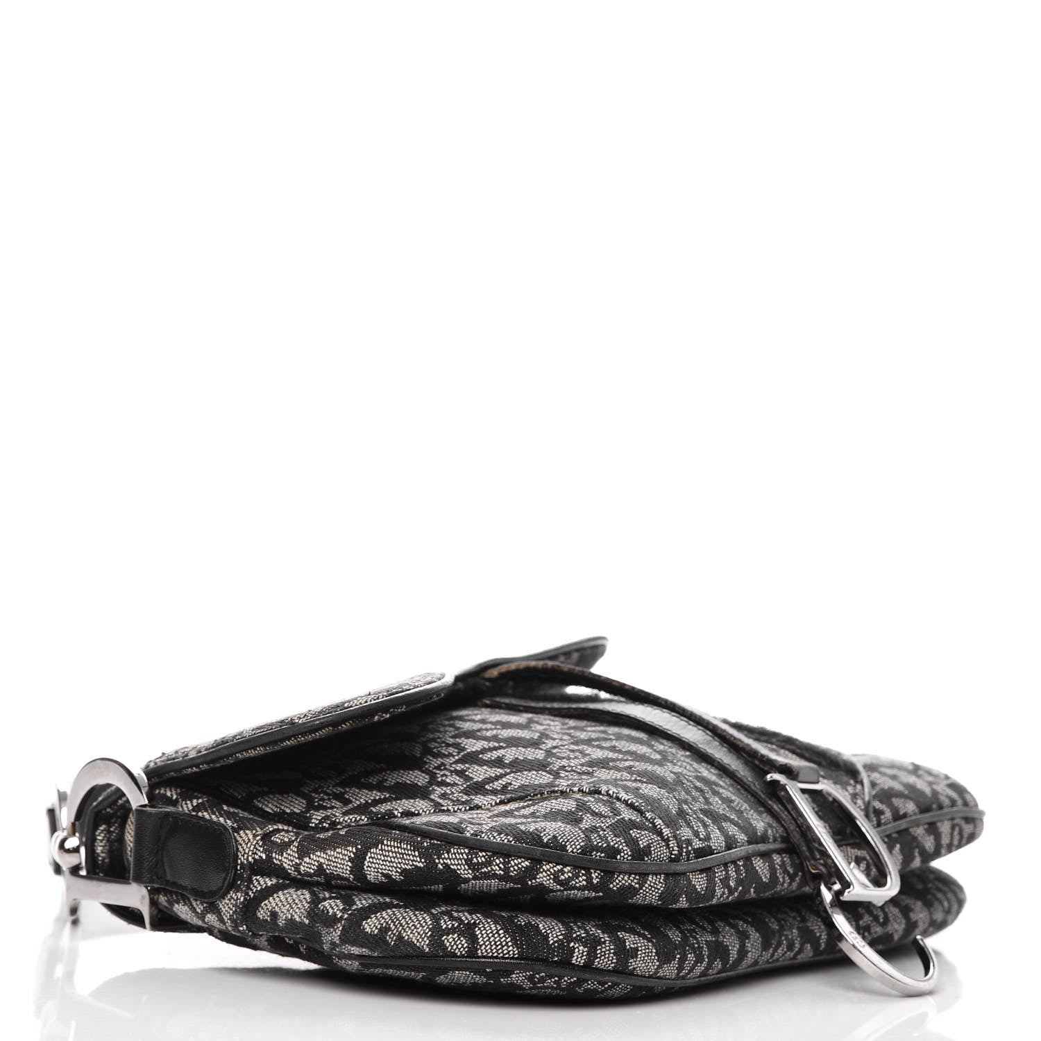 Christian Dior Monogram Double Saddle Bag Black 4 of 10