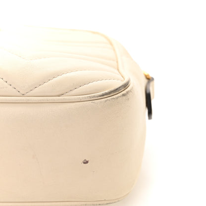 Gucci Calfskin Matelasse Small GG Marmont Chain Shoulder Bag White 11 of 18