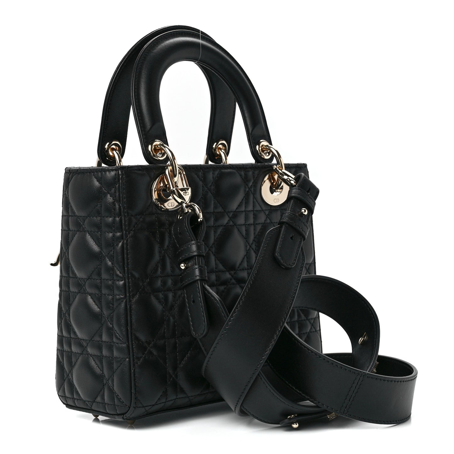 Lambskin Cannage Small My ABCDior Lady Dior Black