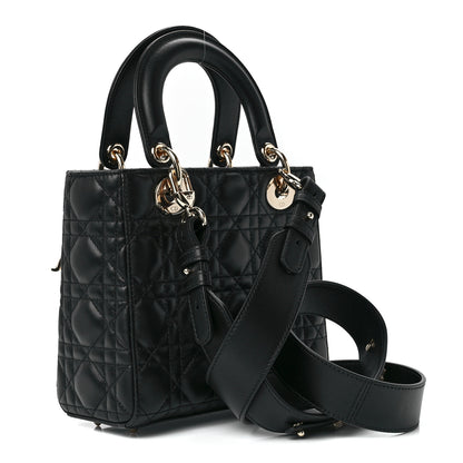 Christian Dior Lambskin Cannage Small My ABCDior Lady Dior Black 3 of 12