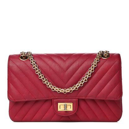 Chanel Calfskin Chevron Quilted 2.55 Reissue 225 Flap Red 1 of 25