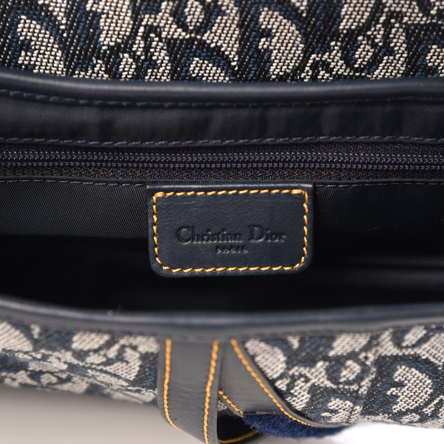 Christian Dior Monogram Saddle Bag Blue 6 of 7