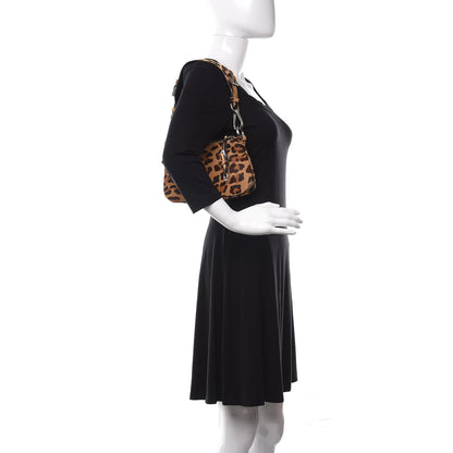 Prada Calf Hair Leopard Print Shoulder Bag Miele Moro 2 of 13