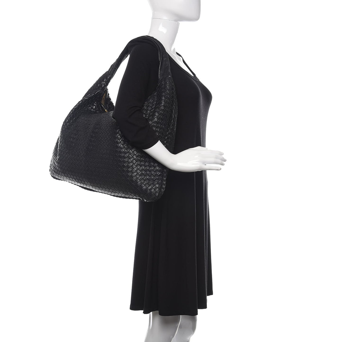 Nappa Intrecciato Maxi Veneta Hobo Black
