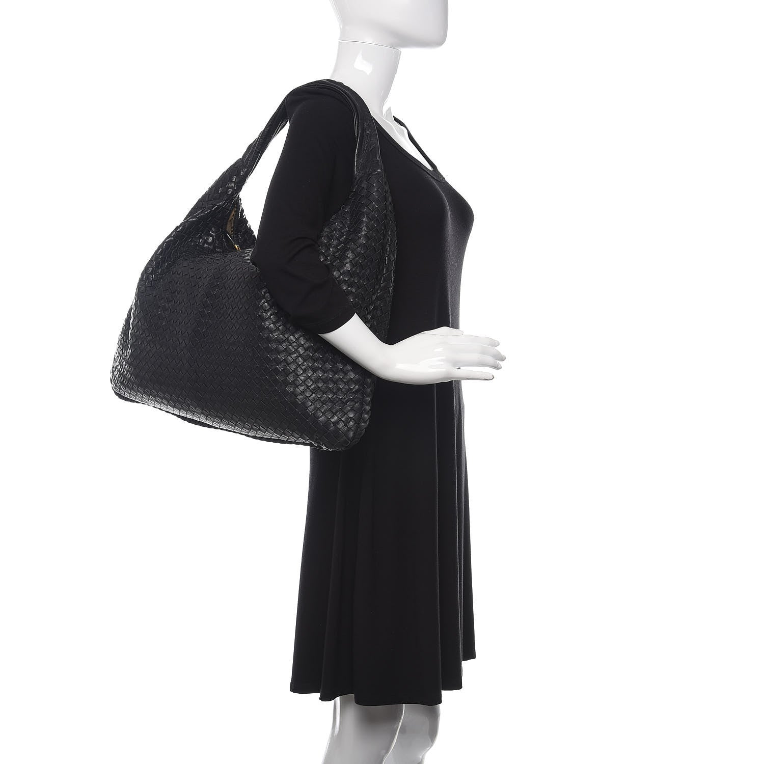 Bottega Veneta Nappa Intrecciato Maxi Veneta Hobo Black 2 of 9