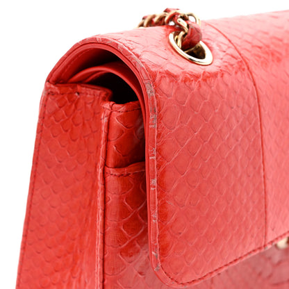 Chanel Snakeskin Medium Double Flap Red 12 of 17