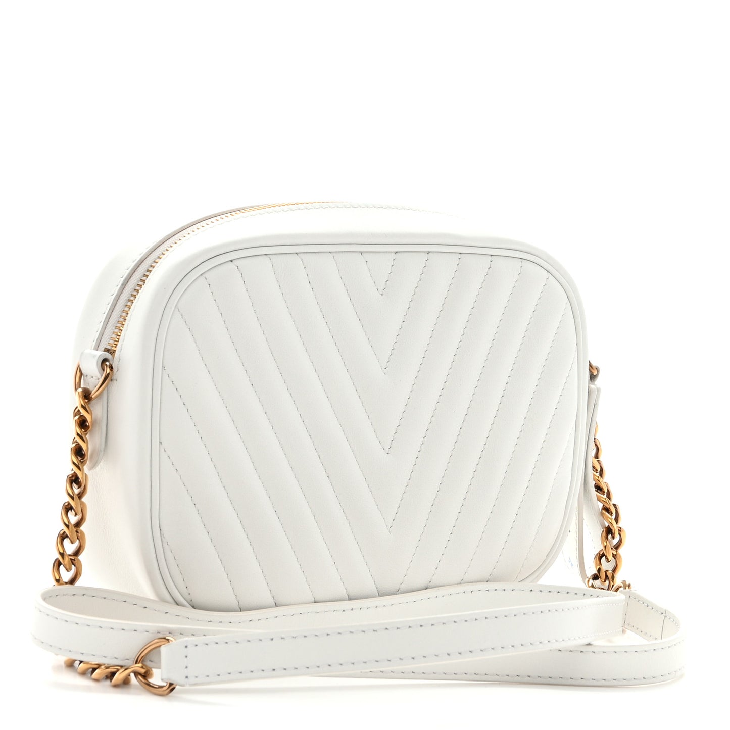 Calfskin New Wave Camera Bag White