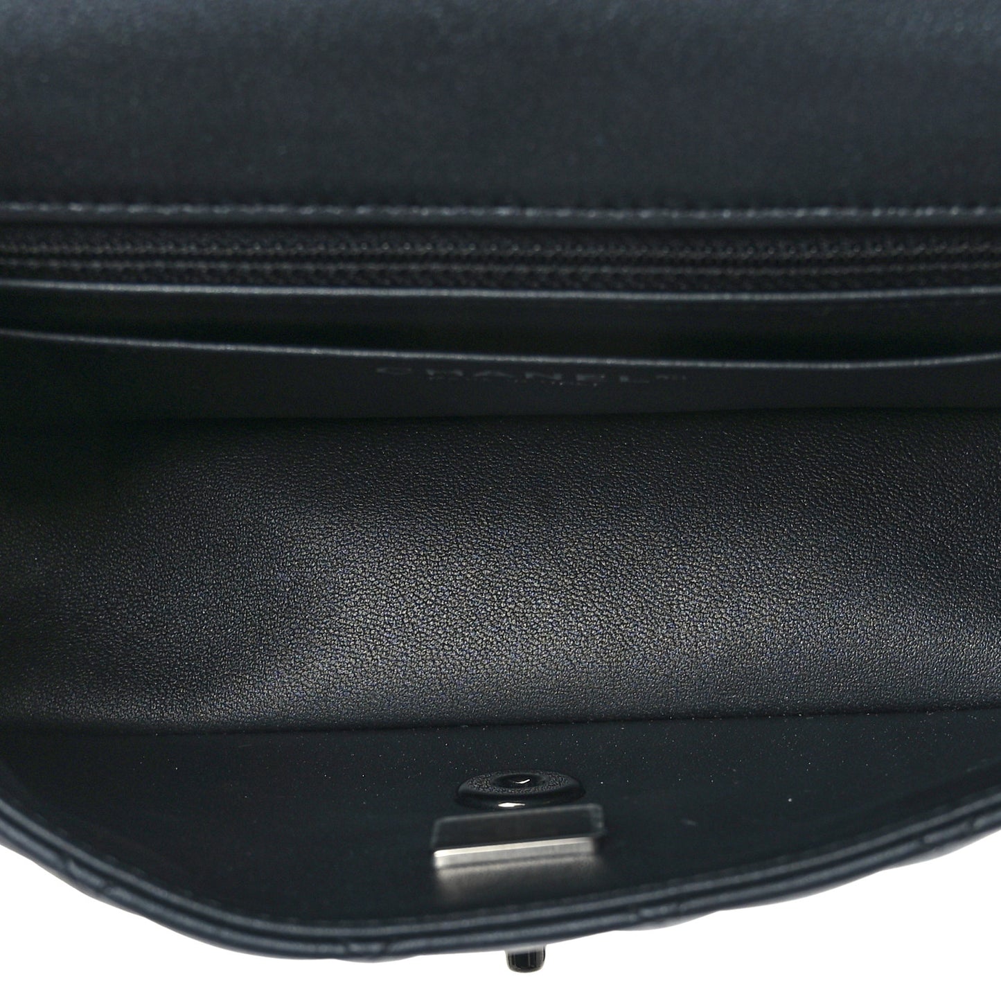 Lambskin Quilted Mini Rectangular Flap So Black