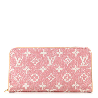 Louis Vuitton Denim Monogram Jacquard Zippy Wallet Pink 1 of 7