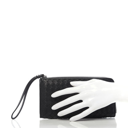 Bottega Veneta Nappa Intrecciato Zip Around Wallet Black 2 of 8