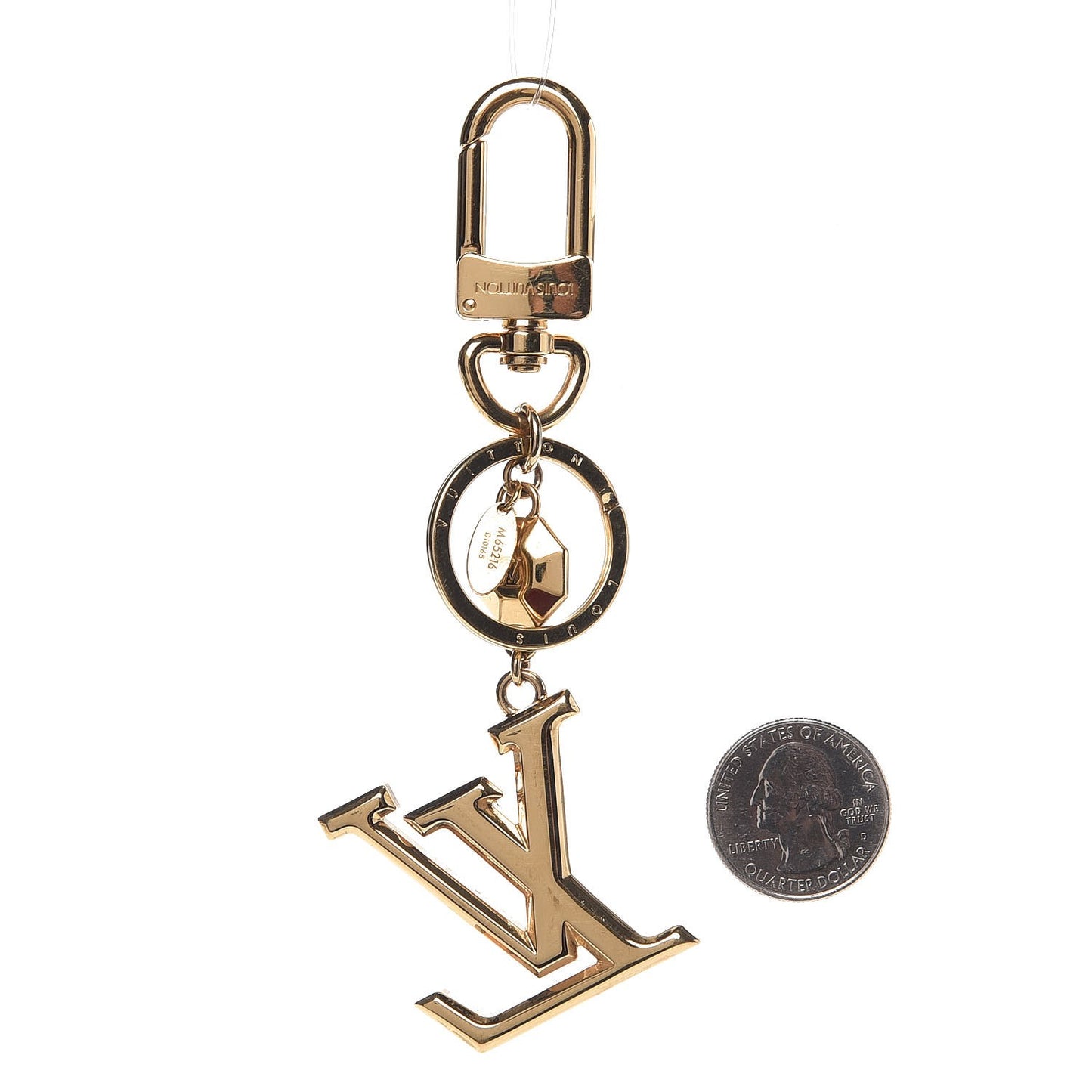 Initials LV Key Holder Gold