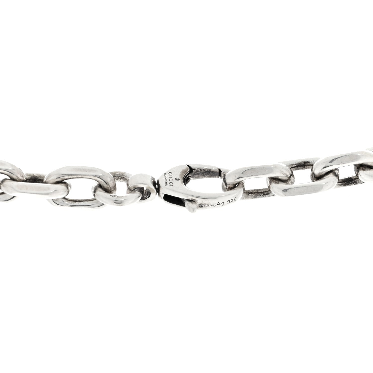 Gucci Sterling Silver Interlocking GG Chain Necklace 3 of 3