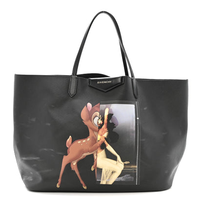 Givenchy Textured Coated Canvas Bambi Print Large Antigona Tote Black 1 of 16