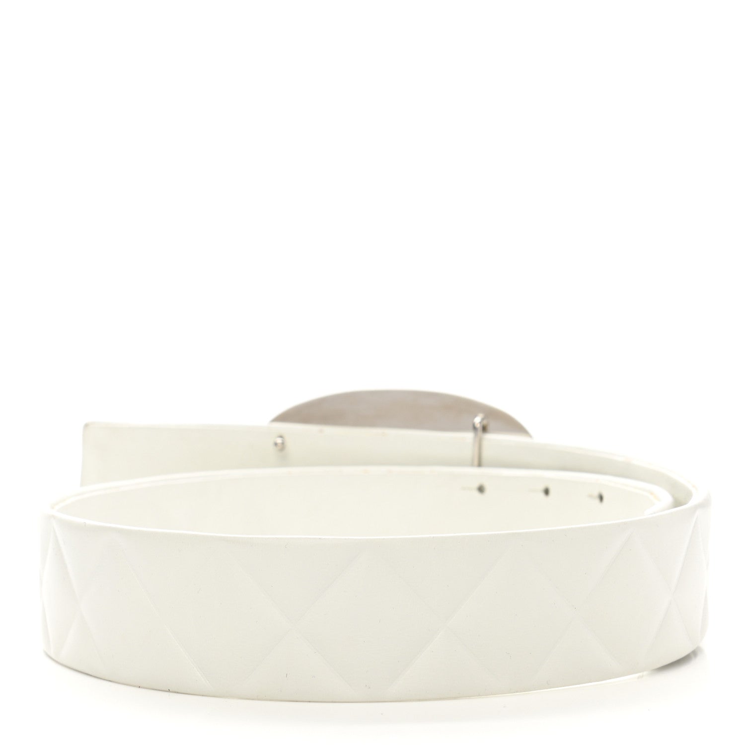 Chanel Lambskin Quilted CC Belt 70 28 White 2 of 10