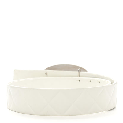 Chanel Lambskin Quilted CC Belt 70 28 White 2 of 10
