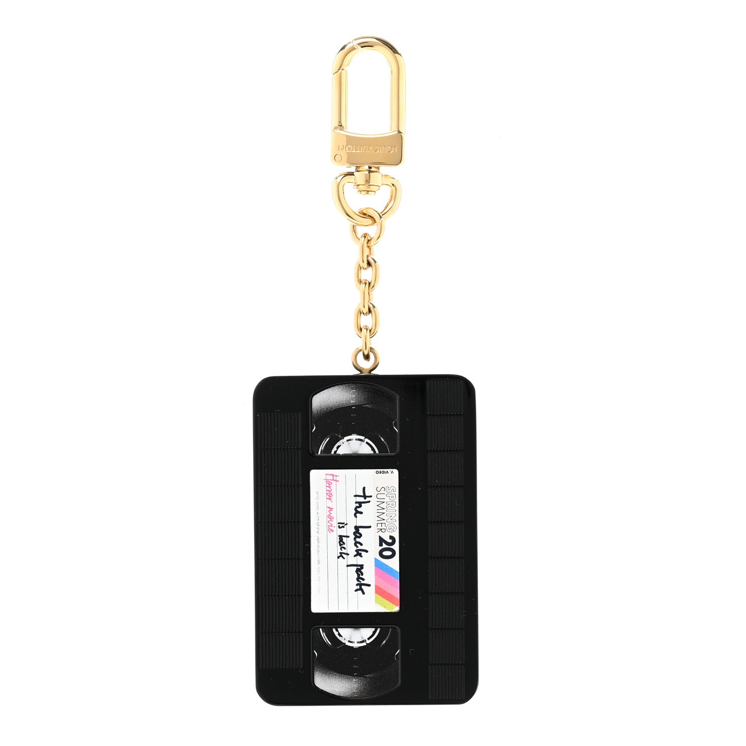 Louis Vuitton Calfskin Monogram LV Record Bag Charm Black 1 of 4