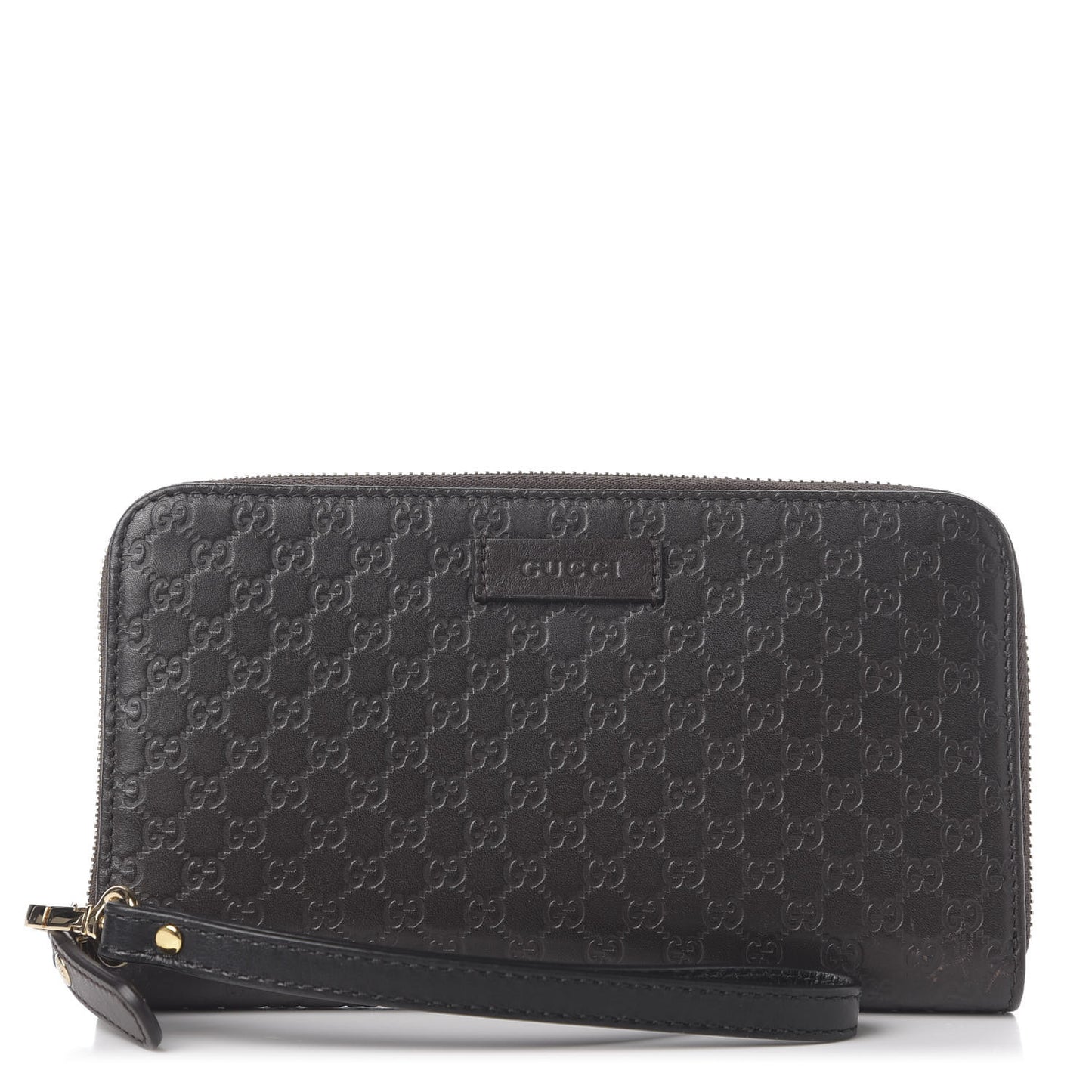 Microguccissima Zip Around Wristlet Wallet Testa di Moro