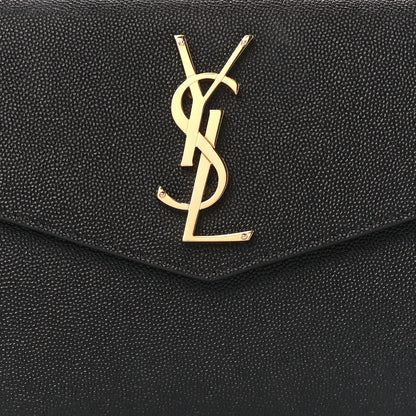 Saint Laurent Grain De Poudre Uptown Pouch Black 8 of 11
