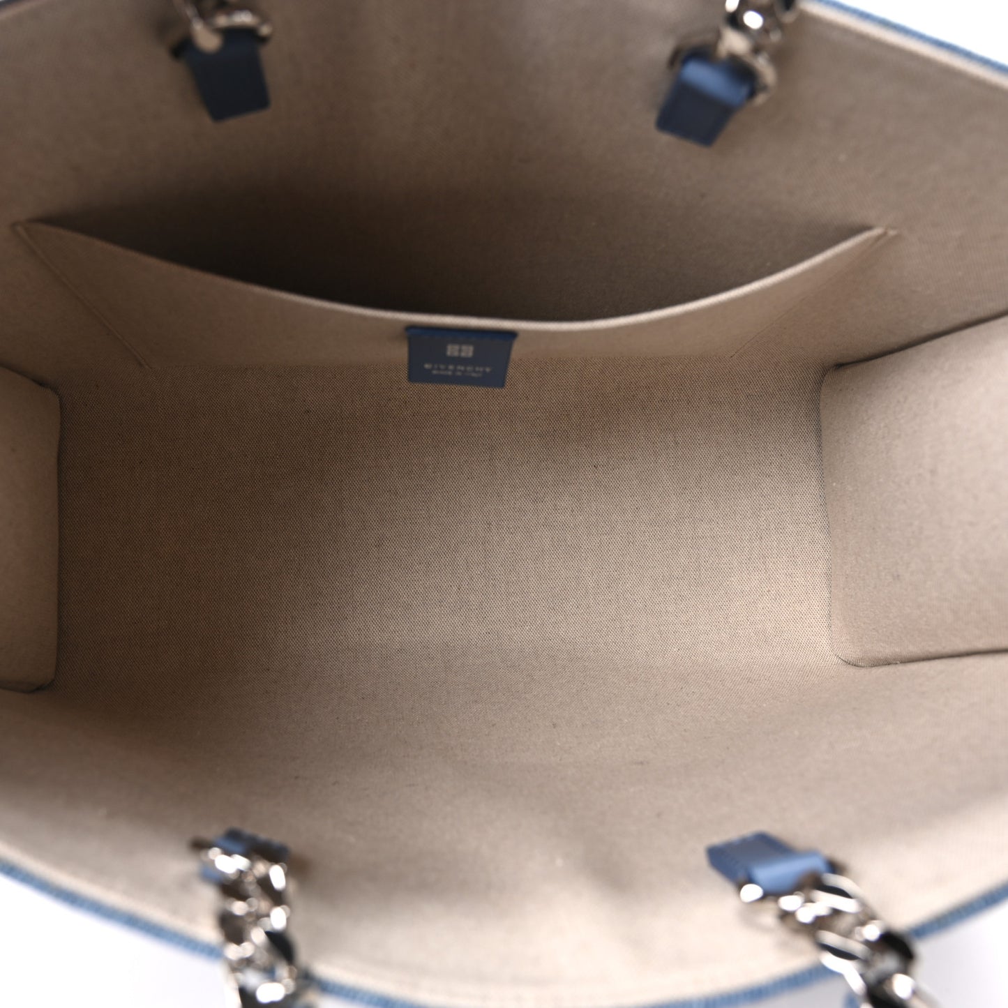 Denim 4G Medium Chain Tote Blue