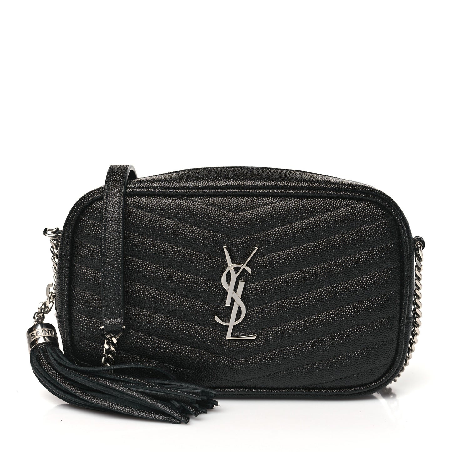 Grain De Poudre Matelasse Monogram Mini Lou Camera Bag Black