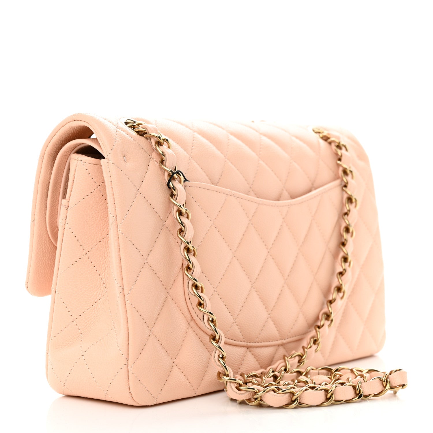 Chanel Caviar Quilted Medium Double Flap Beige 2 of 10