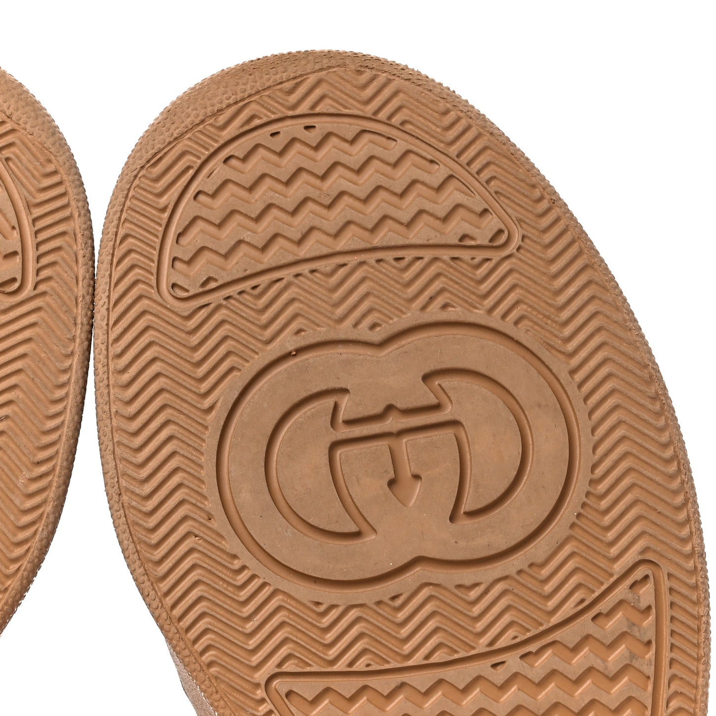 Calfskin GG Monogram Womens Platform 55mm Sneakers 39 Hezelnut Beige Ebony Mystic White