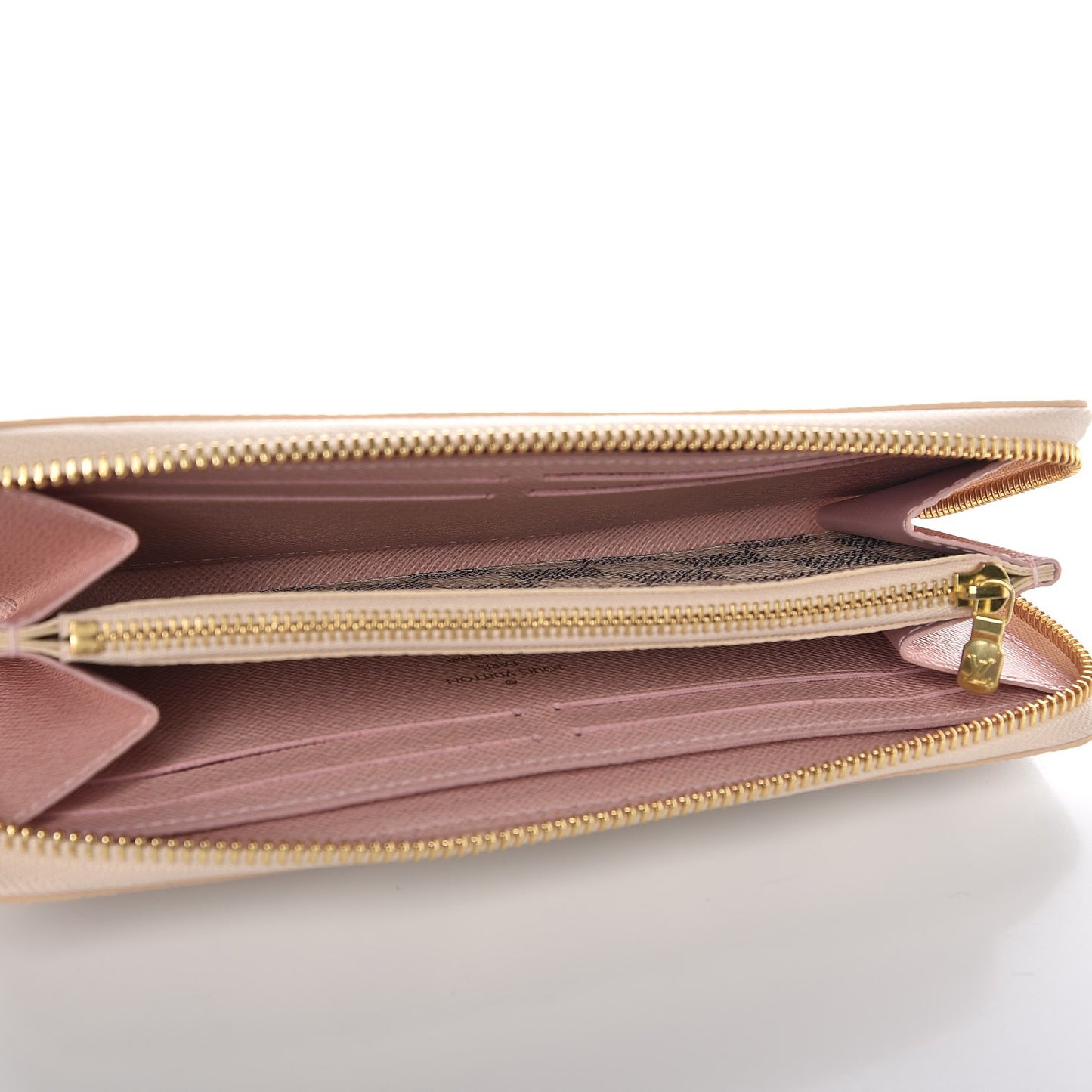 Damier Azur Clemence Wallet Rose Ballerine