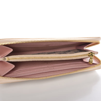 Louis Vuitton Damier Azur Clemence Wallet Rose Ballerine 5 of 8