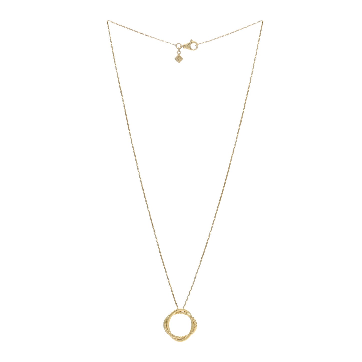 18K Yellow Gold Infinity Pendant Necklace