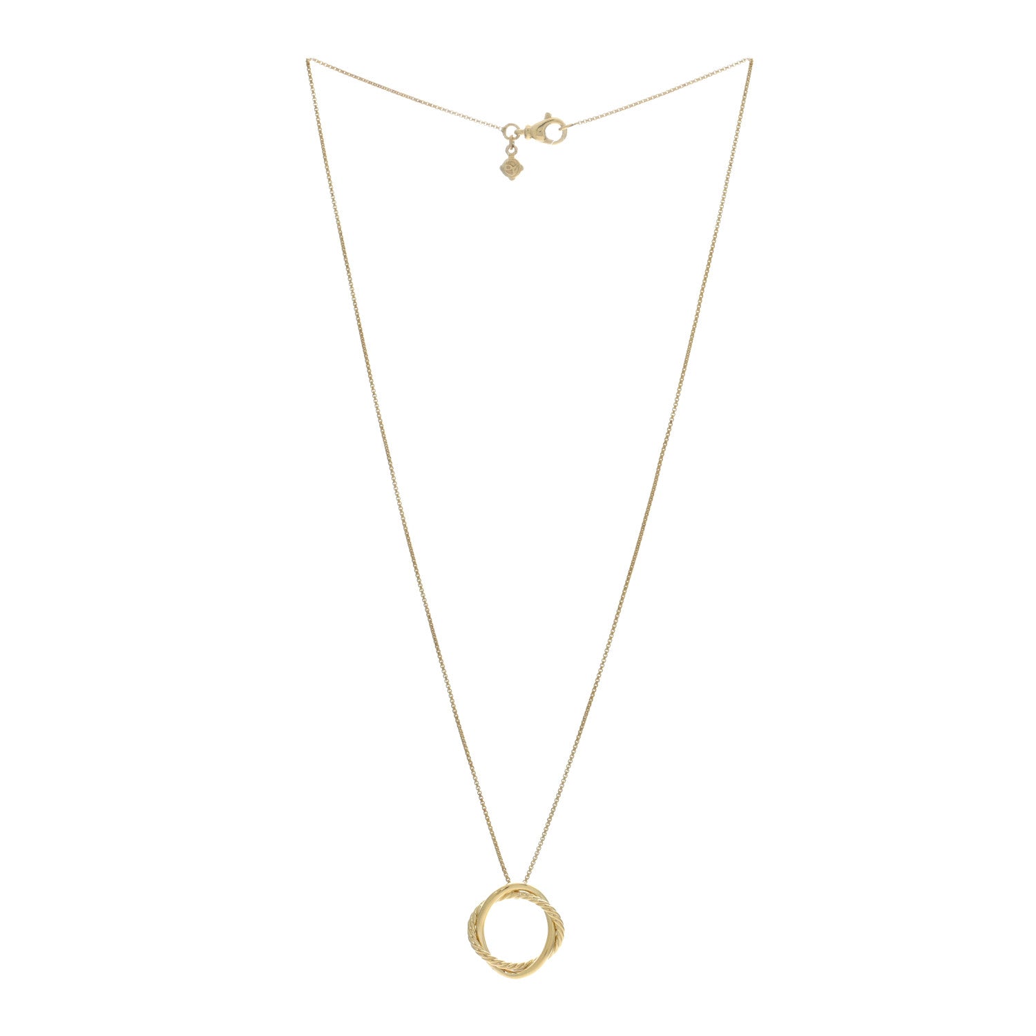 David Yurman 18K Yellow Gold Infinity Pendant Necklace 2 of 4