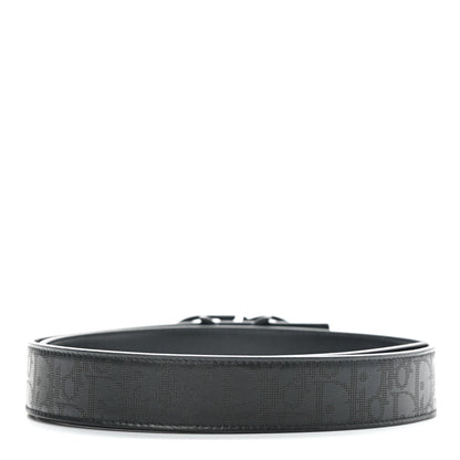 Christian Dior Calfskin Galaxy Oblique 40mm Reversible Belt 95 Black 2 of 5