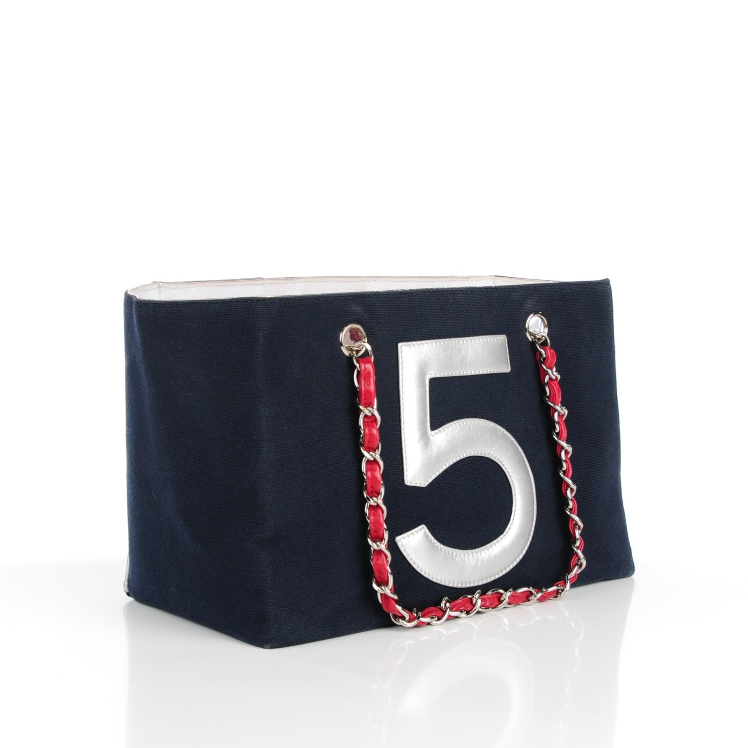 Chanel Canvas Foil Quilted N°5 Shopping Tote 3 of 10