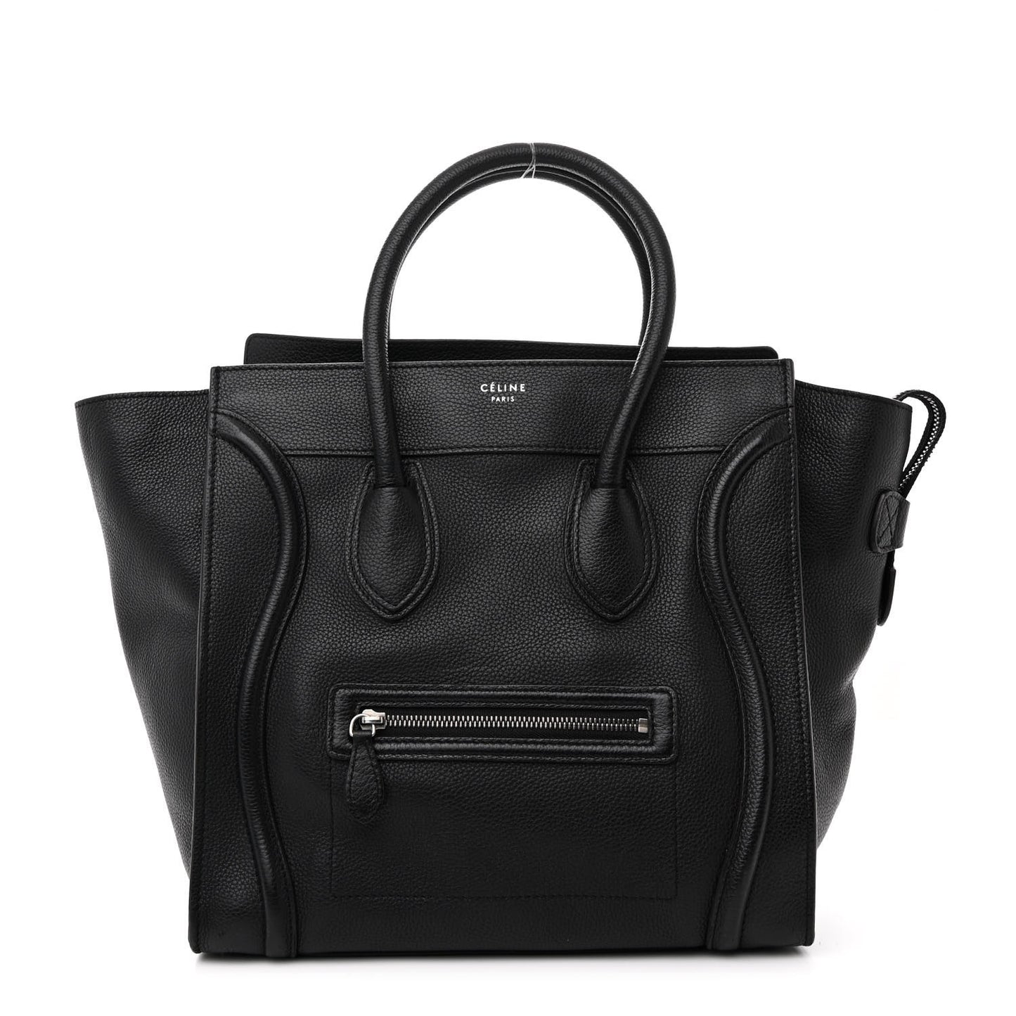 Drummed Calfskin Mini Luggage Black