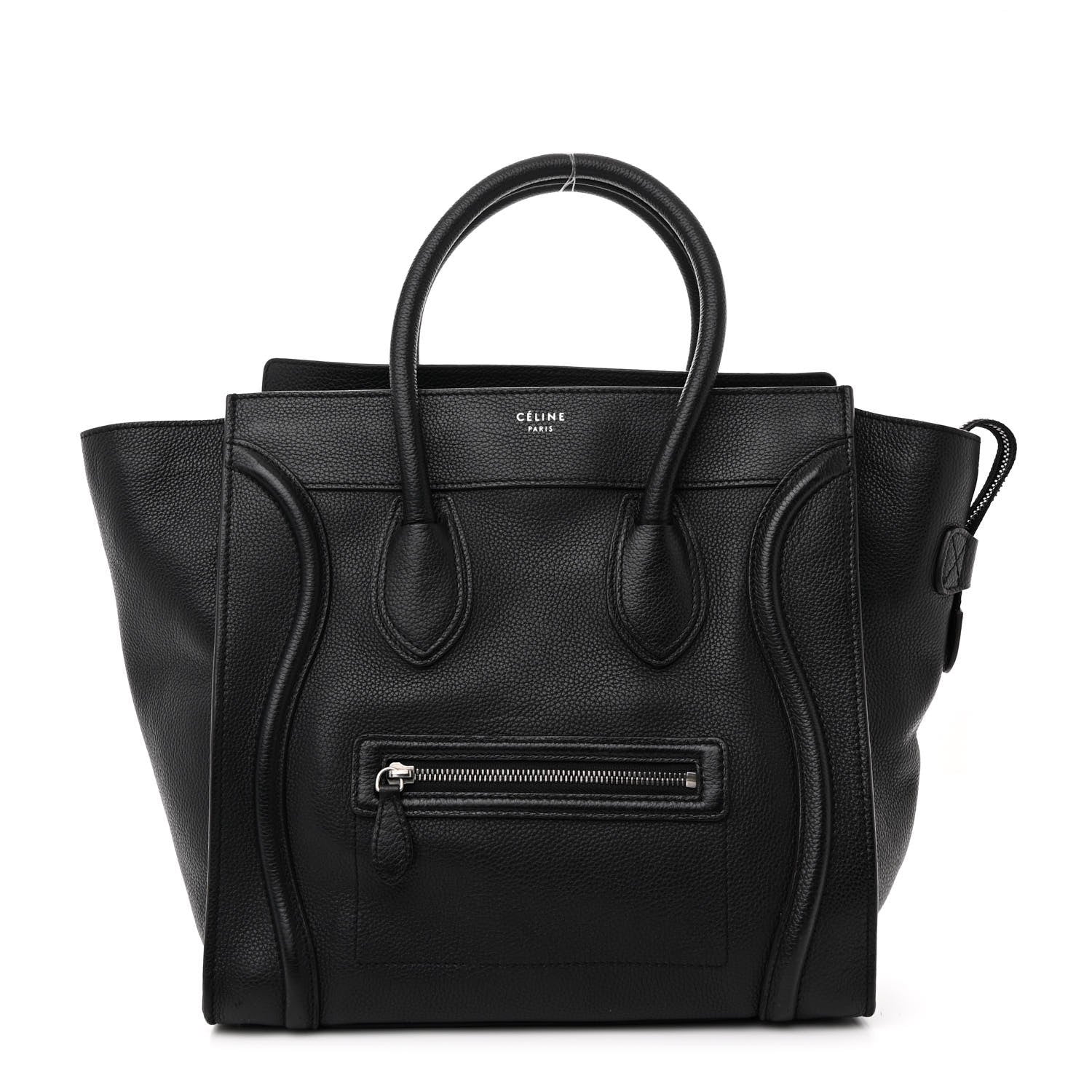Celine Drummed Calfskin Mini Luggage Black 1 of 11