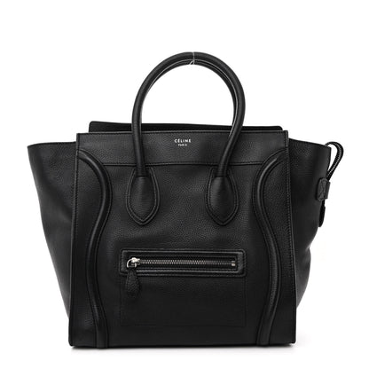 Celine Drummed Calfskin Mini Luggage Black 1 of 11
