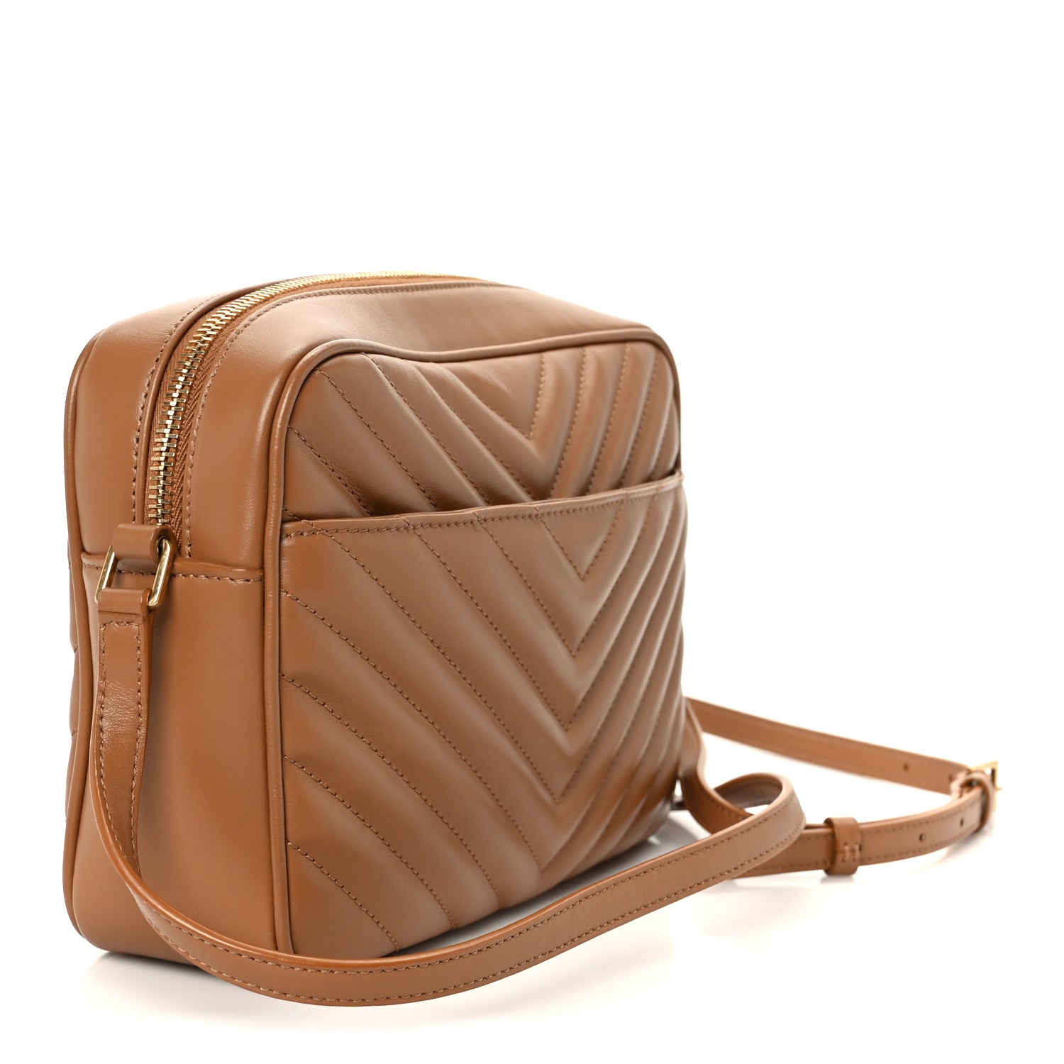 Saint Laurent Calfskin Matelasse Monogram Lou Camera Bag Cinnamon 3 of 10