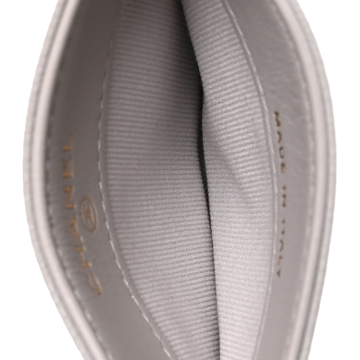 Chanel Caviar Quilted Card Holder Light Grey 5 of 9