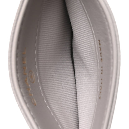 Chanel Caviar Quilted Card Holder Light Grey 5 of 9