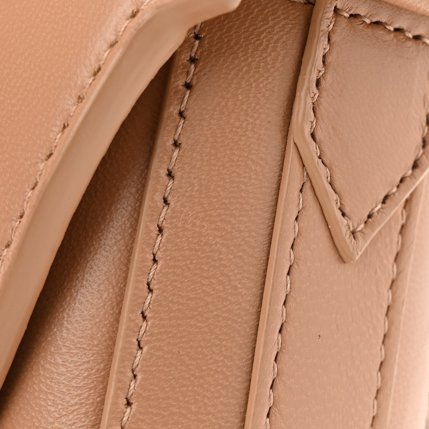 Lambskin Quilted Catherine Shoulder Bag Beige