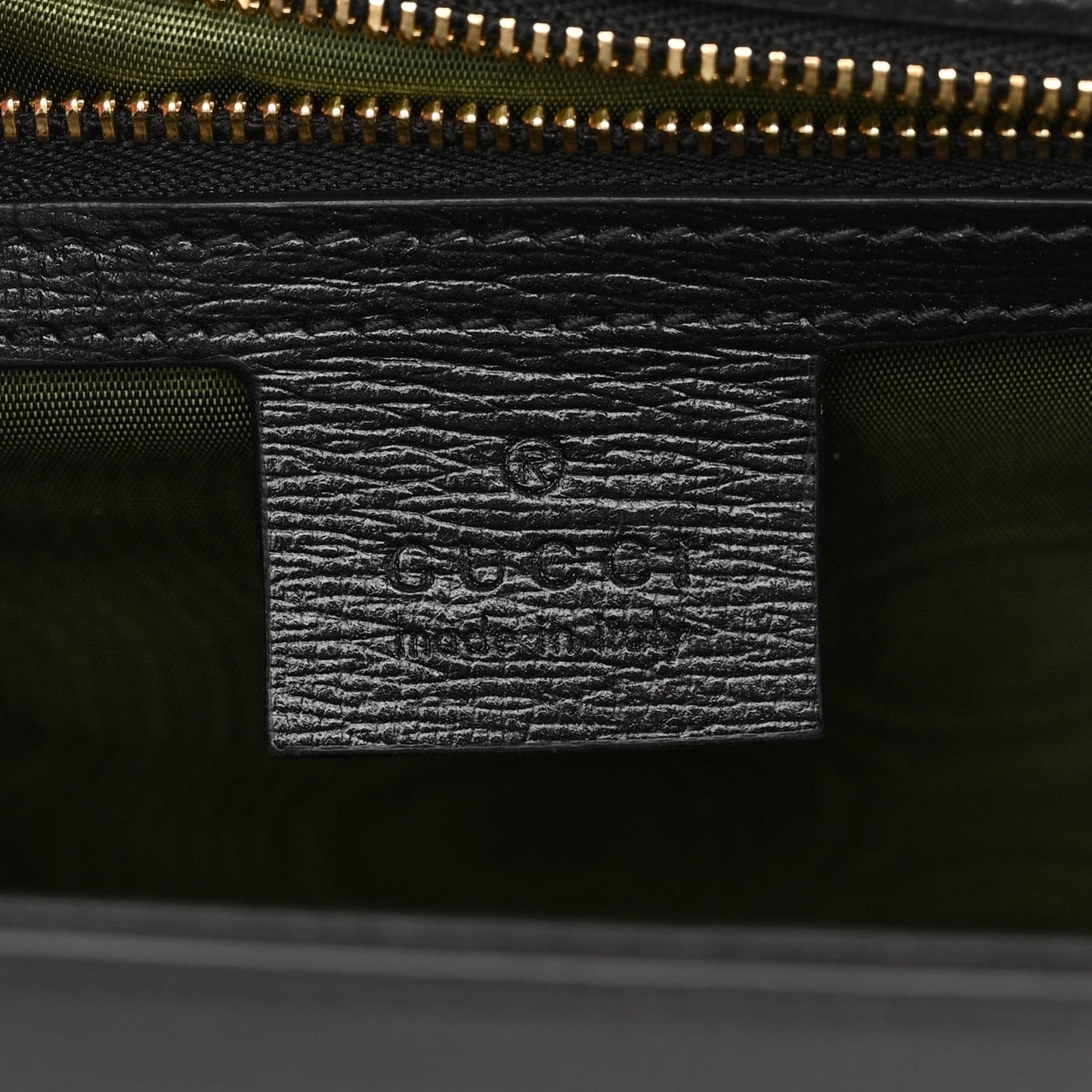 Textured Calfskin Medium Torchon GG Ring Shoulder Bag Black
