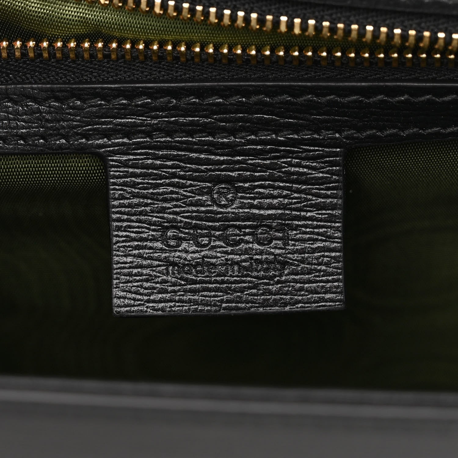 Gucci Textured Calfskin Medium Torchon GG Ring Shoulder Bag Black 7 of 12