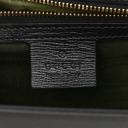 Gucci Textured Calfskin Medium Torchon GG Ring Shoulder Bag Black 7 of 12