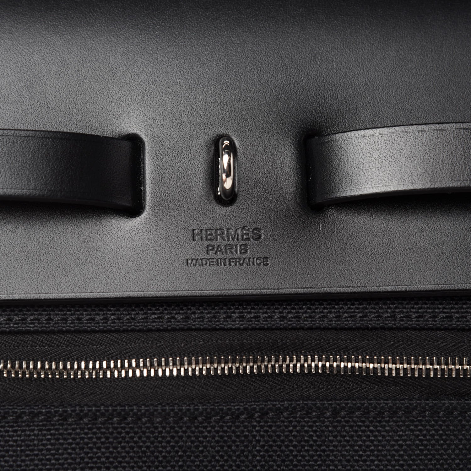 Hermes Military Toile Vache Hunter Herbag Zip PM 31 Black 8 of 10