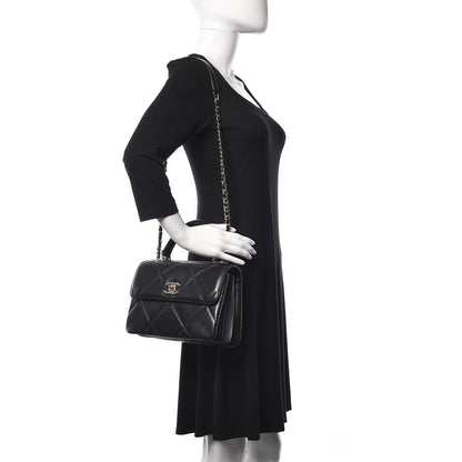 Chanel Lambskin Quilted Small Trendy CC Dual Handle Flap Bag Black 3 of 12