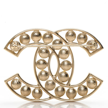 Chanel Pearl CC Brooch Light Gold 3 of 4
