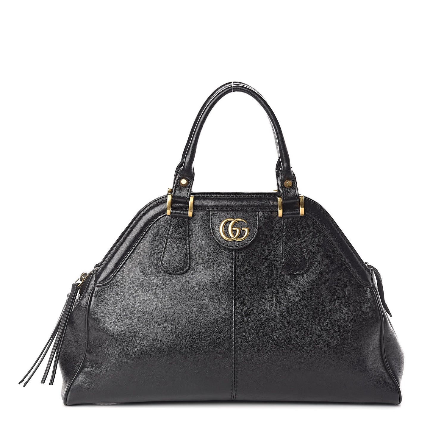 Calfskin Medium Re(Belle) Top Handle Bag Black