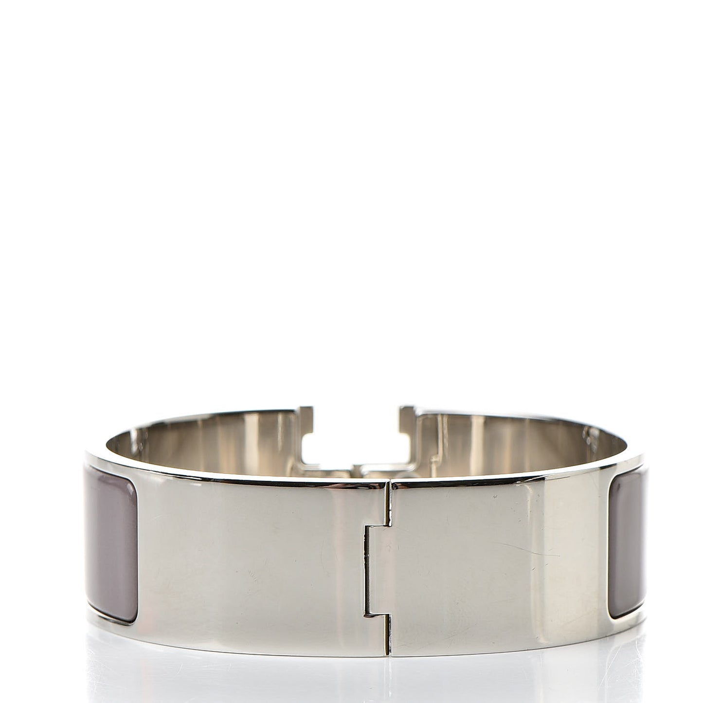 Enamel Wide Clic Clac H Bracelet GM Marron Glace