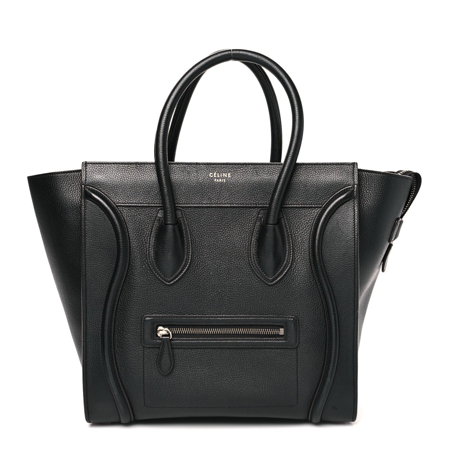 Celine Drummed Calfskin Mini Luggage Black 1 of 10